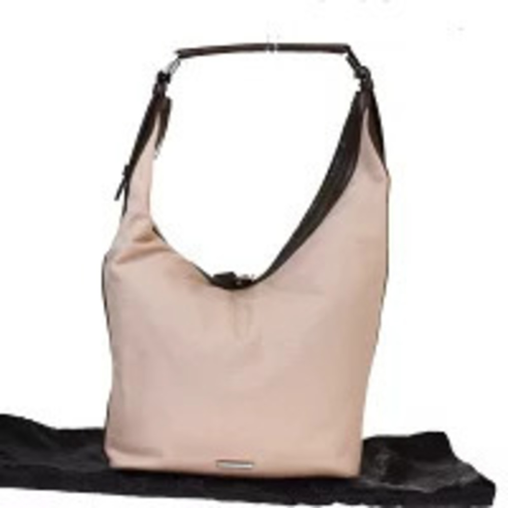 Gucci Leather Canvas Shoulder Bag Brown Pink